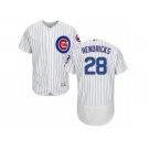 Men's Majestic Chicago Cubs #28 Kyle Hendricks White Home Flexbase Authentic Collection MLB Jersey