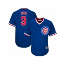 Men's Majestic Chicago Cubs #3 David Ross Replica Royal Blue Cooperstown Cool Base MLB Jersey