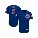 Men's Majestic Chicago Cubs #3 David Ross Royal Blue Alternate Flexbase Authentic Collection MLB Jersey