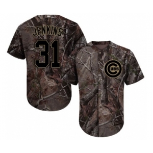 Men's Majestic Chicago Cubs #31 Fergie Jenkins Authentic Camo Realtree Collection Flex Base MLB Jersey