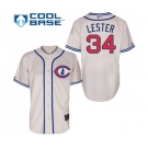 Men's Majestic Chicago Cubs #34 Jon Lester Replica Cream 1929 Turn Back The Clock MLB Jersey