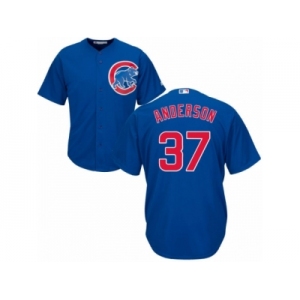 Men's Majestic Chicago Cubs #37 Brett Anderson Replica Royal Blue Alternate Cool Base MLB Jersey