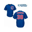 Men's Majestic Chicago Cubs #38 Carlos Zambrano Replica Royal Blue Alternate Cool Base MLB Jersey