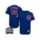 Men's Majestic Chicago Cubs #38 Carlos Zambrano Royal Blue 2016 World Series Bound Flexbase Authentic Collection MLB Jersey