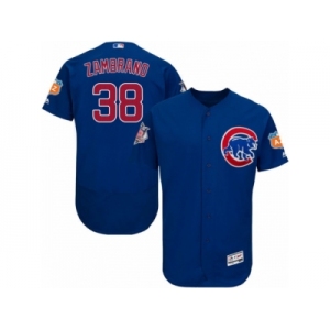 Men's Majestic Chicago Cubs #38 Carlos Zambrano Royal Blue Flexbase Authentic Collection MLB Jersey