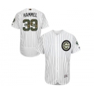 Men's Majestic Chicago Cubs #39 Jason Hammel Authentic White 2016 Memorial Day Fashion Flex Base MLB Jersey