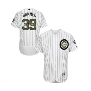 Men's Majestic Chicago Cubs #39 Jason Hammel Authentic White 2016 Memorial Day Fashion Flex Base MLB Jersey