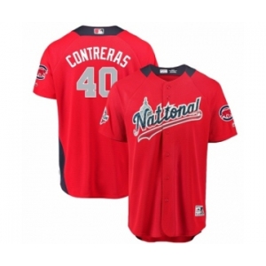 Men's Majestic Chicago Cubs #40 Willson Contreras Game Red National League 2018 MLB All-Star MLB Jersey