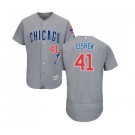 Men's Majestic Chicago Cubs #41 Steve Cishek Grey Road Flex Base Authentic Collection MLB Jersey