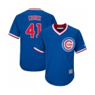 Men's Majestic Chicago Cubs #41 Steve Cishek Replica Royal Blue Cooperstown Cool Base MLB Jersey