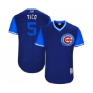 Men's Majestic Chicago Cubs #5 Albert Almora Jr Tico Authentic Navy Blue 2017 Players Weekend MLB Jersey