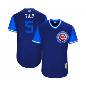 Men's Majestic Chicago Cubs #5 Albert Almora Jr Tico Authentic Navy Blue 2017 Players Weekend MLB Jersey
