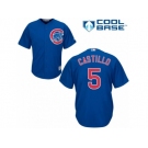 Men's Majestic Chicago Cubs #5 Welington Castillo Authentic Royal Blue Alternate Cool Base MLB Jersey