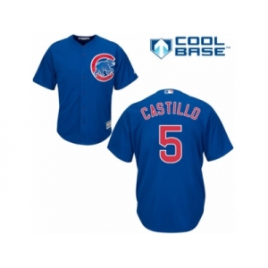 Men's Majestic Chicago Cubs #5 Welington Castillo Authentic Royal Blue Alternate Cool Base MLB Jersey