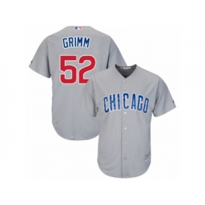 Men's Majestic Chicago Cubs #52 Justin Grimm Authentic Grey Road Cool Base MLB Jersey