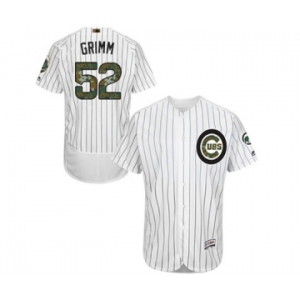 Men's Majestic Chicago Cubs #52 Justin Grimm Authentic White 2016 Memorial Day Fashion Flex Base MLB Jersey