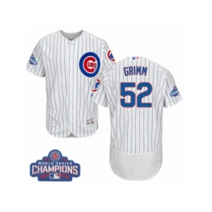 Men's Majestic Chicago Cubs #52 Justin Grimm White 2016 World Series Champions Flexbase Authentic Collection MLB Jersey