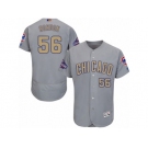 Men's Majestic Chicago Cubs #56 Hector Rondon Authentic Gray 2017 Gold Champion Flex Base MLB Jersey