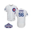 Men's Majestic Chicago Cubs #56 Hector Rondon White 2016 World Series Champions Flexbase Authentic Collection MLB Jersey