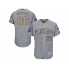 Men's Majestic Chicago Cubs #66 Munenori Kawasaki Authentic Gray 2017 Gold Champion Flex Base MLB Jersey