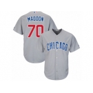 Men's Majestic Chicago Cubs #70 Joe Maddon Replica Grey Road Cool Base MLB Jersey