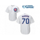 Men's Majestic Chicago Cubs #70 Joe Maddon Replica White Home Cool Base MLB Jersey