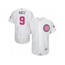 Men's Majestic Chicago Cubs #9 Javier Baez Authentic White 2016 Mother's Day Fashion Flex Base MLB Jersey