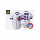 Men's Mitchell and Ness Chicago Cubs #31 Greg Maddux Replica White Throwback MLB Jersey