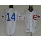 mlb chicago cubs #14 banks m&n white(blue strip) 1969