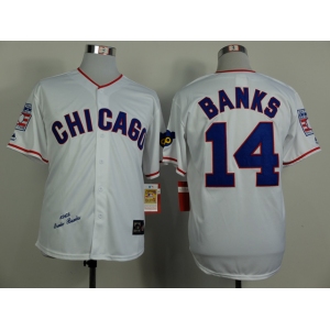 mlb chicago cubs #14 banks white[m&n 1968]