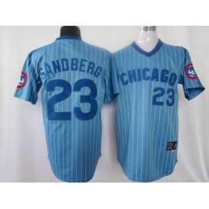 mlb chicago cubs #23 sandberg m&n blue(white strip)