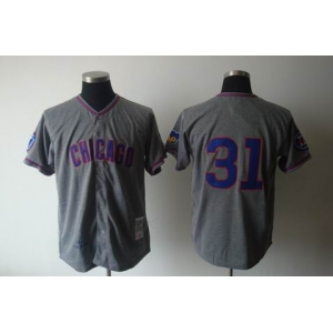 mlb chicago cubs #31 maddux m&n grey