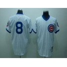 mlb chicago cubs #8 dawson m&n white(blue strip)