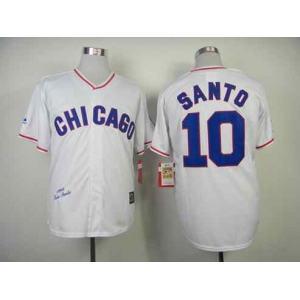 mlb jerseys chicago cubs #10 santo white[m&n 1968]