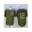 mlb jerseys chicago cubs #12 schwarber green[schwarber]