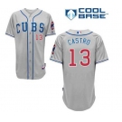 mlb jerseys chicago cubs #13 castro grey[2014 new]