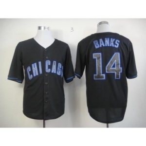 mlb jerseys chicago cubs #14 banks black[fashion]