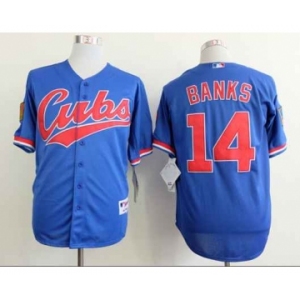 mlb jerseys chicago cubs #14 banks blue[1994 m&n]