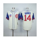 mlb jerseys chicago cubs #14 banks white[2015 new]