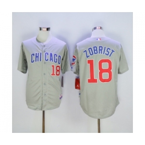 mlb jerseys chicago cubs #18 ben zobrist grey-1[zobrist]