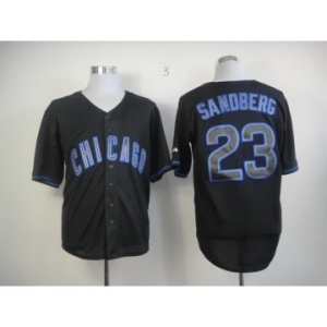 mlb jerseys chicago cubs #23 sandberg black[fashion]