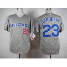 mlb jerseys chicago cubs #23 sandberg grey[m&n 1990]