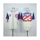 mlb jerseys chicago cubs #23 sandberg white[2015 new]