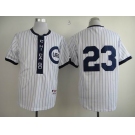 mlb jerseys chicago cubs #23 sandberg white(blue strip)[2013 new]