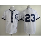 mlb jerseys chicago cubs #23 sandberg white[blue stripe][2013 new]