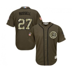 mlb jerseys chicago cubs #27 addison russell green salute to service