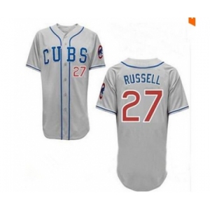 mlb jerseys chicago cubs #27 addison russell grey-1