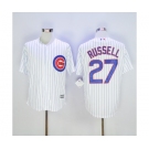 mlb jerseys chicago cubs #27 addison russell white(blue strip)