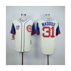 mlb jerseys chicago cubs #31 maddux white[2015 new]