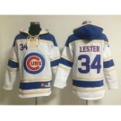 mlb jerseys chicago cubs #34 lester blue-white[pullover hooded sweatshirt][lester]